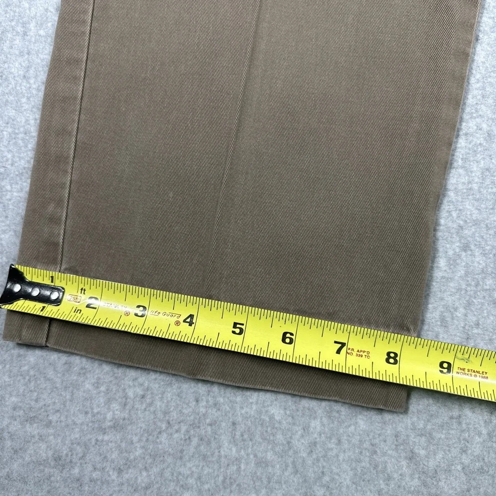 Vtg Polo Ralph Lauren Classic Chino Cotton Twill Pants Men's 33x32(32x30) Brown